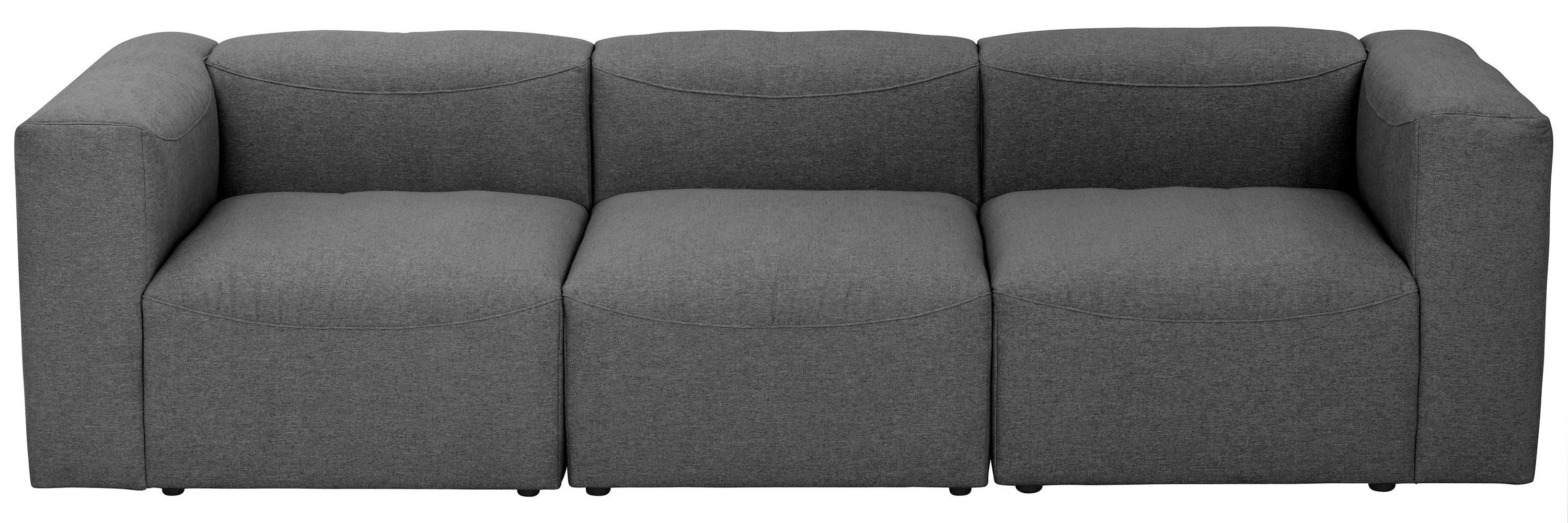 3-SITZER-SOFA LENA - Anthrazit, Design, Kunststoff/Textil (275/73/100cm) - Max Winzer