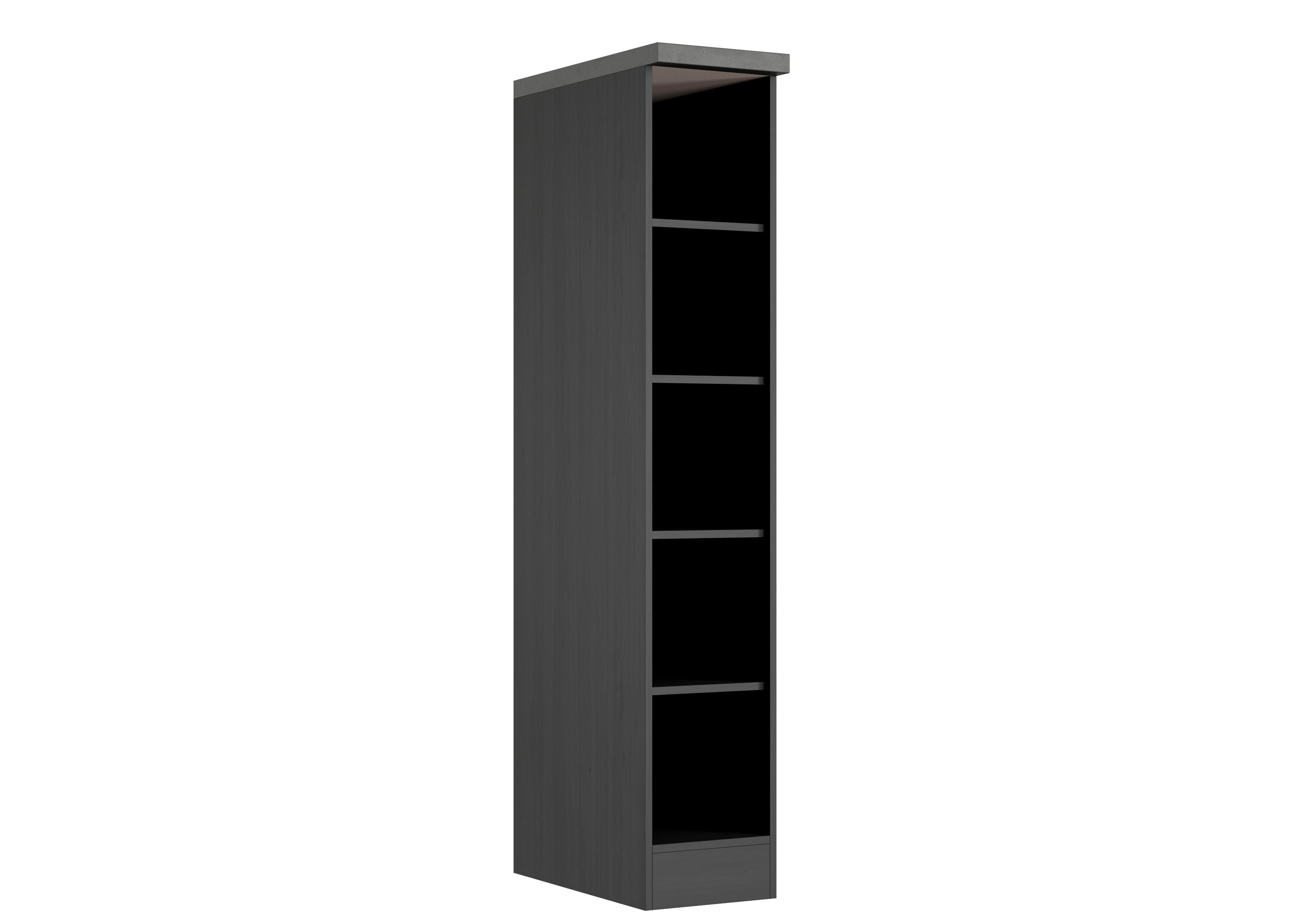 Regal Turin ca. 30x166 cm Graphit - Graphitfarben, Design, Holzwerkstoff (30/166/60cm) - Held