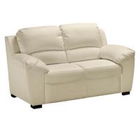 Zweisitzer-Sofa "Danilo" , beige - Beige/Schwarz, KONVENTIONELL, Kunststoff/Textil (145/90/90cm) - MID.YOU