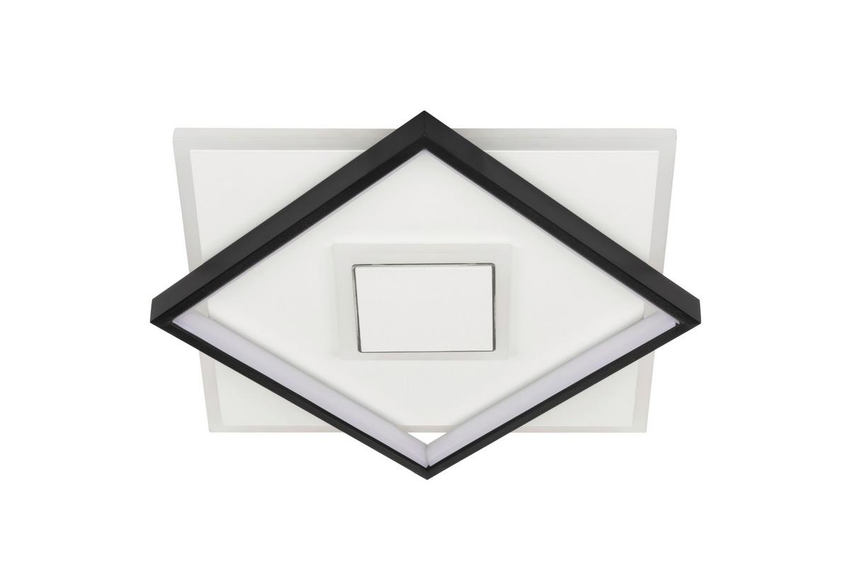 LAMPA SUFITOWA LED RICHMOND *SBN* - czarny/biały, Lifestyle, tworzywo sztuczne/metal (35/35/6cm) - Novel