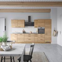 Küchenleerblock Structura High o. Geräte Eiche - Schieferfarben/Eichefarben, MODERN, Holzwerkstoff/Metall (360cm) - Nobilia