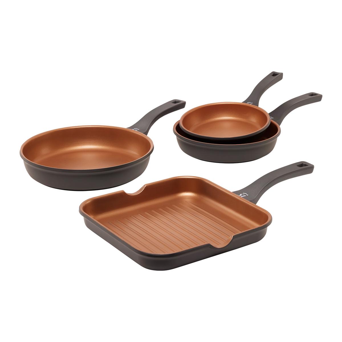 Serpenyőkészlet Elvyra - szürke, Modern, műanyag/fém (30/18/50cm)