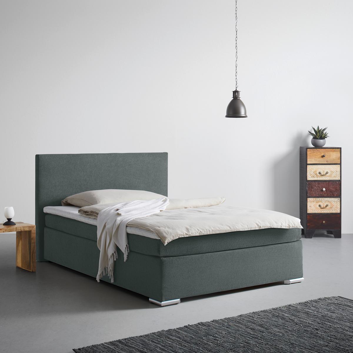 Boxspring Krevet Mira 2 - antracit, Moderno, metal/tekstil (120/200cm) - Based