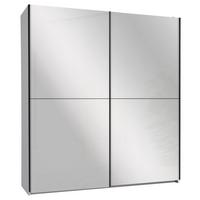 Omara Z Drsnimi Vrati Noemi, Bela - črna/bela, Trend, kovina/steklo (215/210/60cm) - Modern Living