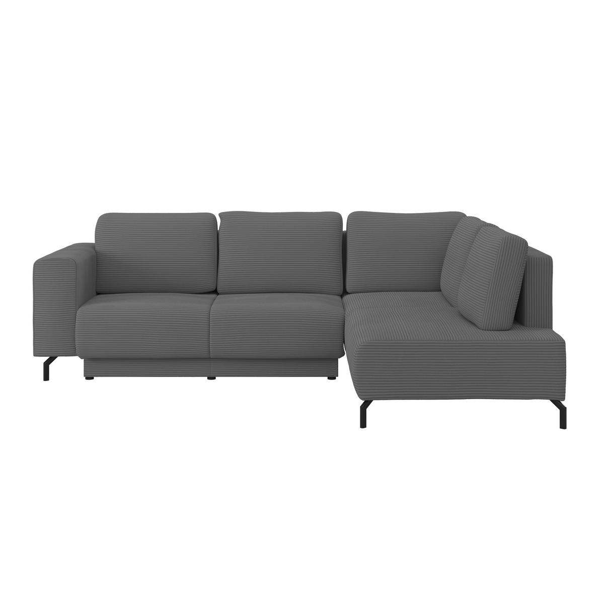 Colțar VENI - gri închis, Modern, textil (272/210cm) - Modern Living