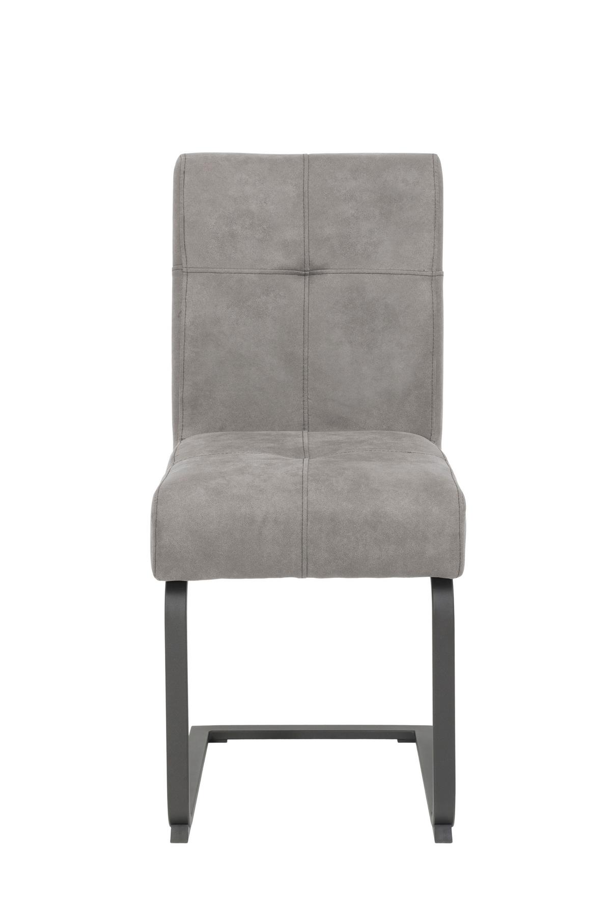 TISCHGRUPPE LUISE II G - Grau, MODERN, Holzwerkstoff/Textil (120 - 160/76/80cm) - MID.YOU