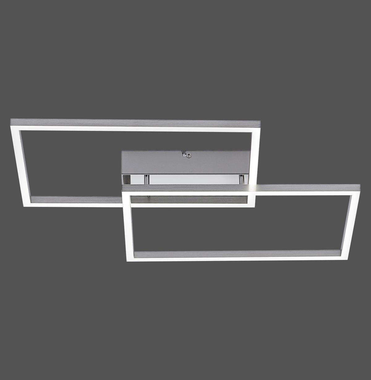 LED-Deckenleuchte Iven max. 35 Watt - Nickelfarben, Design, Kunststoff/Metall (50,4/42/7cm)