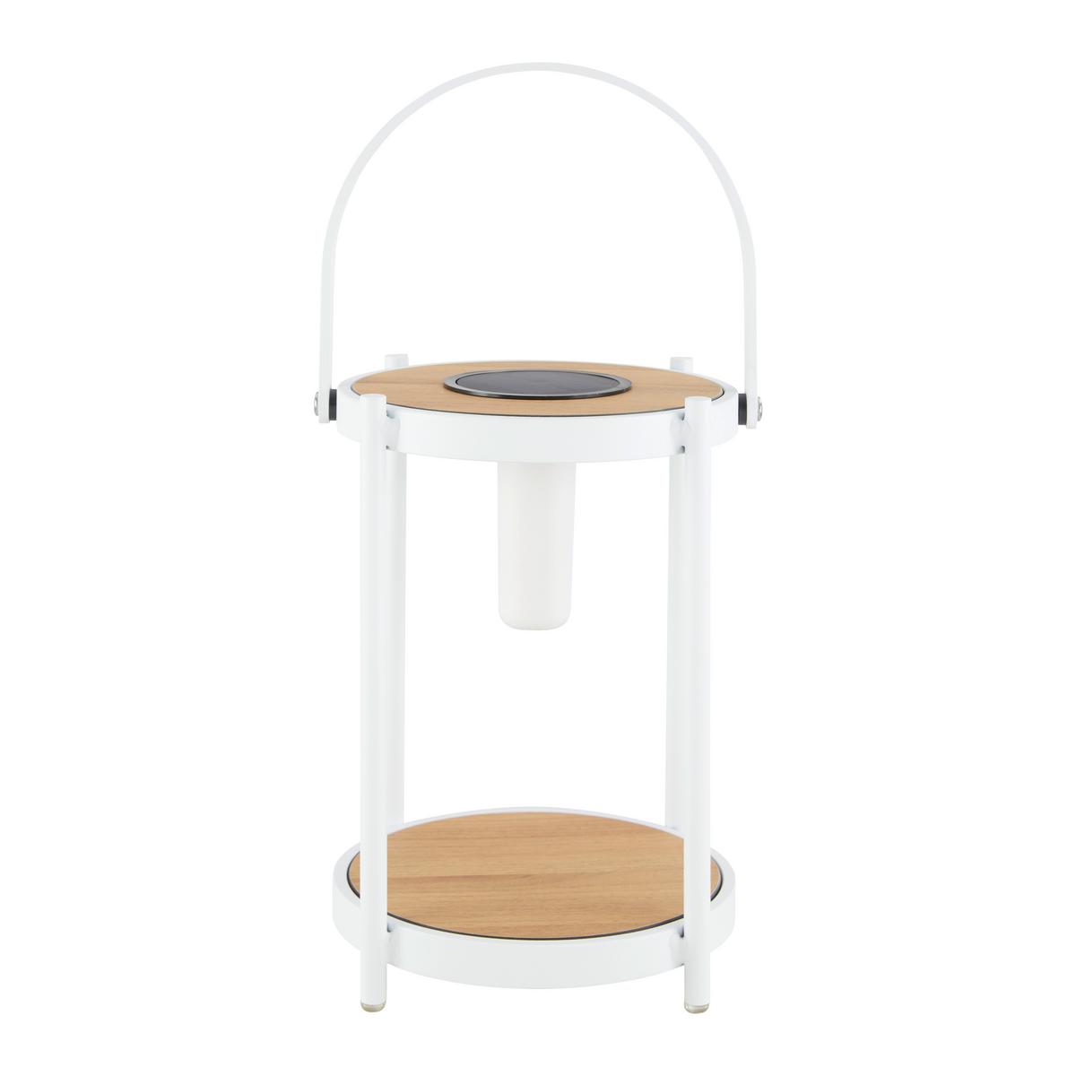 Solarleuchte Piola Weiß Solar - Weiß, MODERN, Kunststoff/Metall (20/29/20cm) - Bessagi Garden