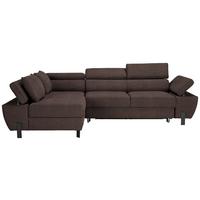 Ecksofa Molina Mini Braun - Schwarz/Braun, Modern, Textil/Metall (189/277cm) - Mömax