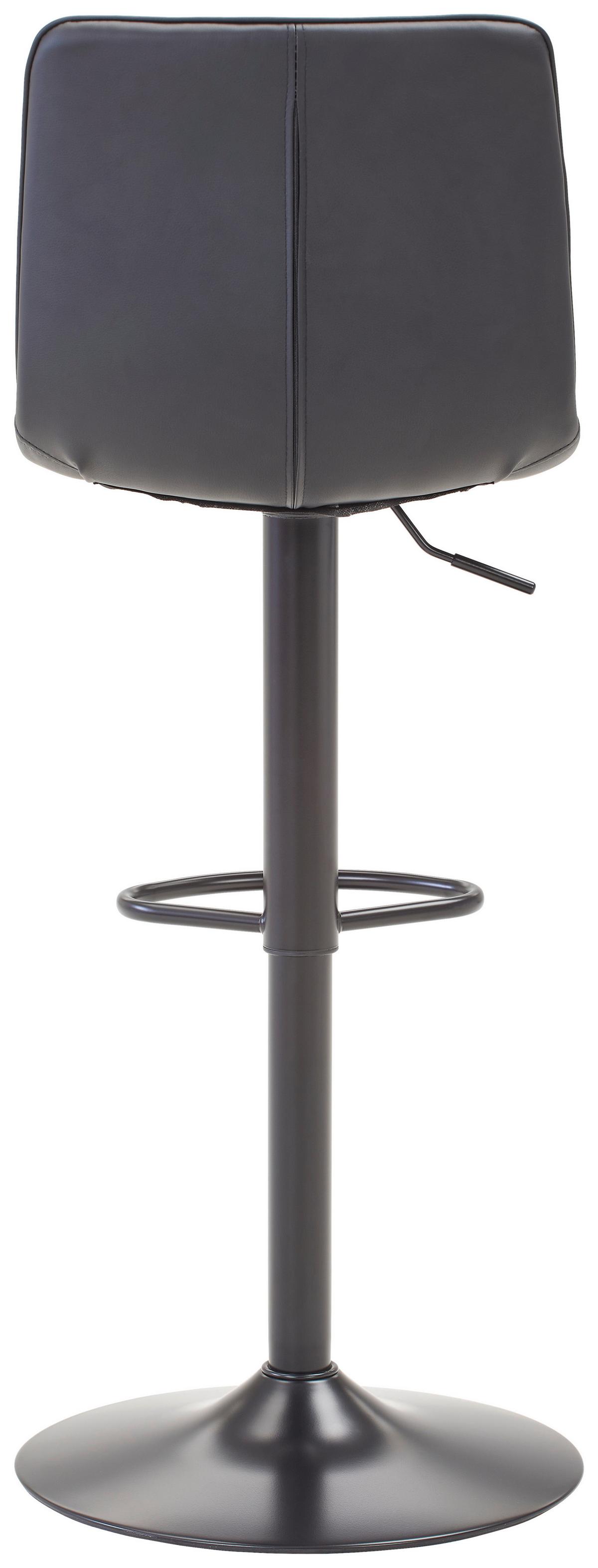 STOŁEK BAROWY ELIAS - czarny, Modern, metal/tkanina (42/109,5/52cm) - Livetastic