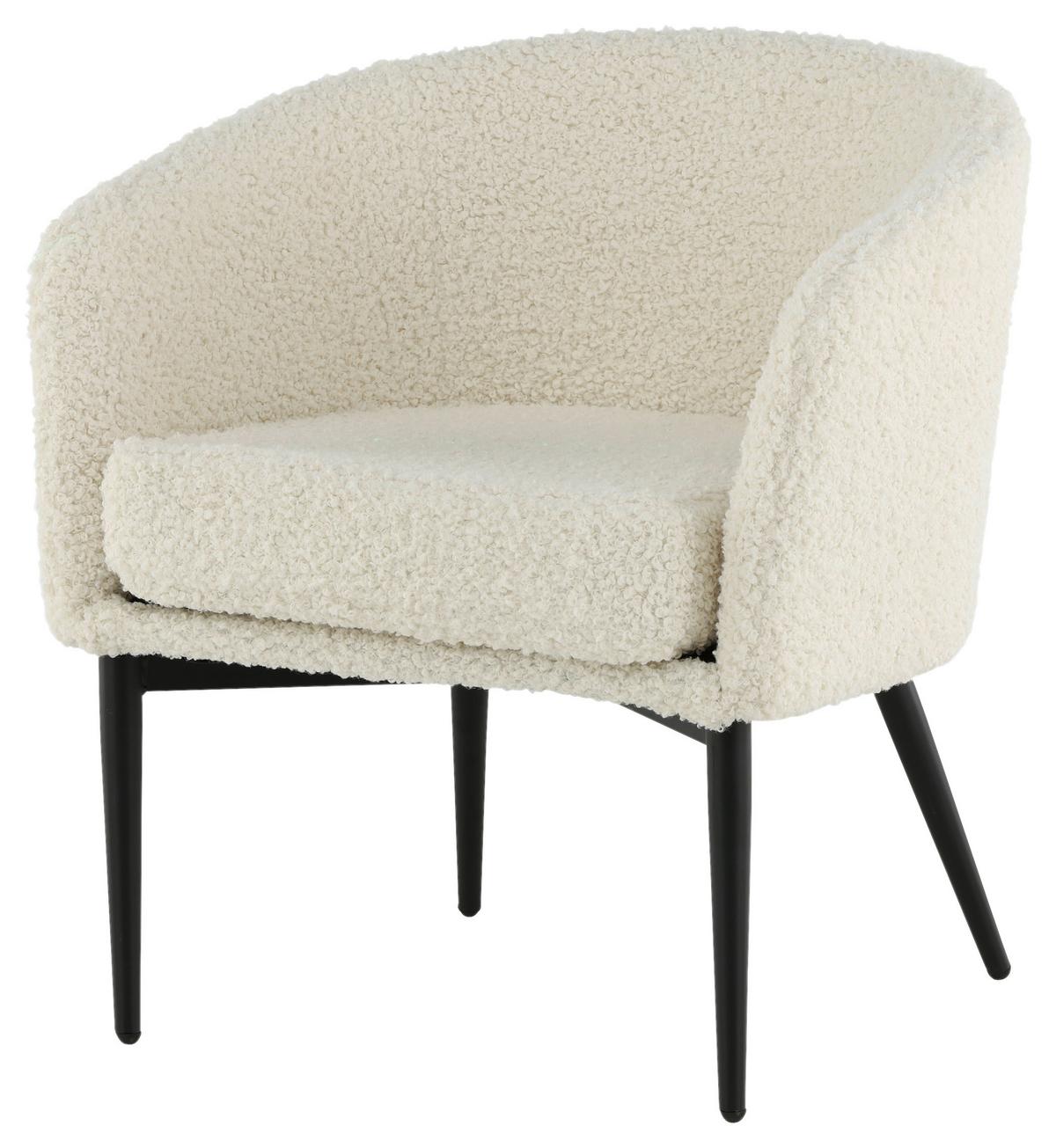 SESSEL FLUFFY - Schwarz, Design, Kunststoff/Textil (66/70,5/64cm) - Livetastic