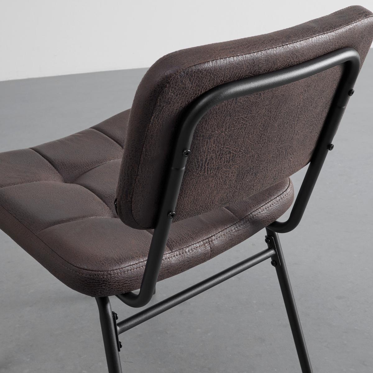 Stuhl 2er-Set Valentin Taupe gepolstert - Taupe/Schwarz, MODERN, Holz/Textil (44/80/59cm) - Bessagi Home
