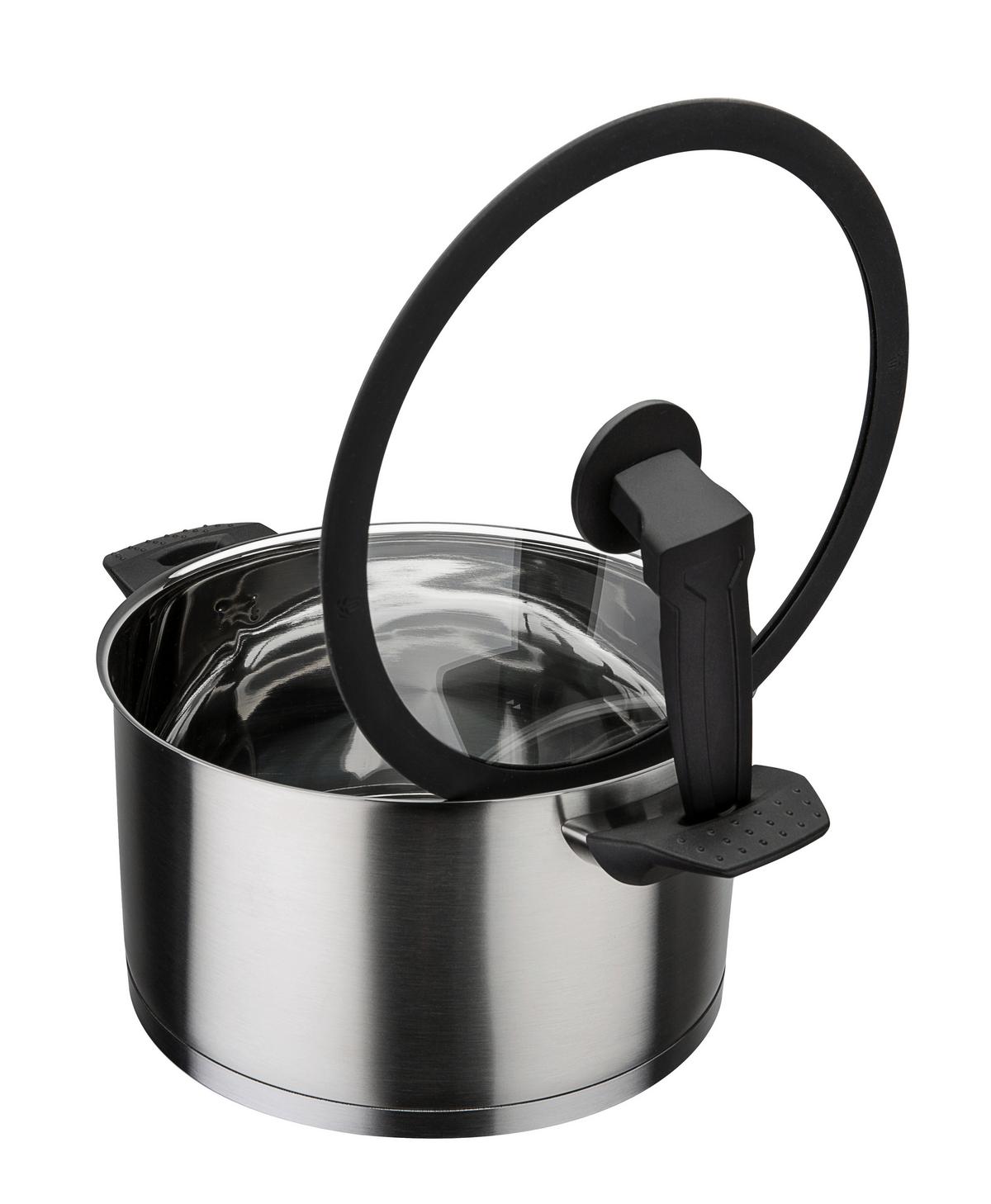 Set Posod Apart, 4-Delni - barve nerjavečega jekla/prozorno, Basics, kovina/steklo - GSW