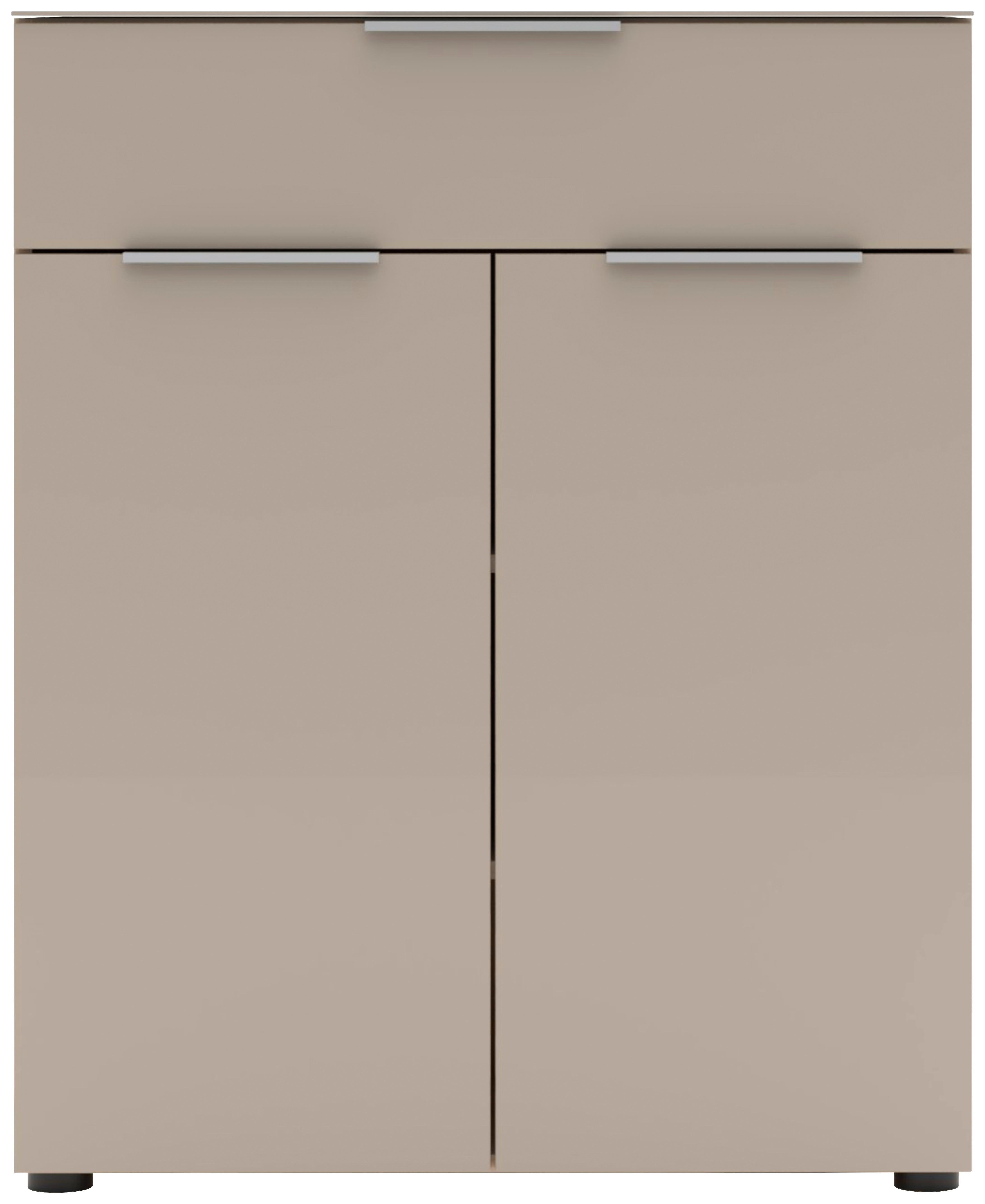 Schuhschrank Siena Eichefarben/Kaschmir - Kaschmir/Eichefarben, Modern, Glas/Holzwerkstoff (80/99/41cm) - Mömax