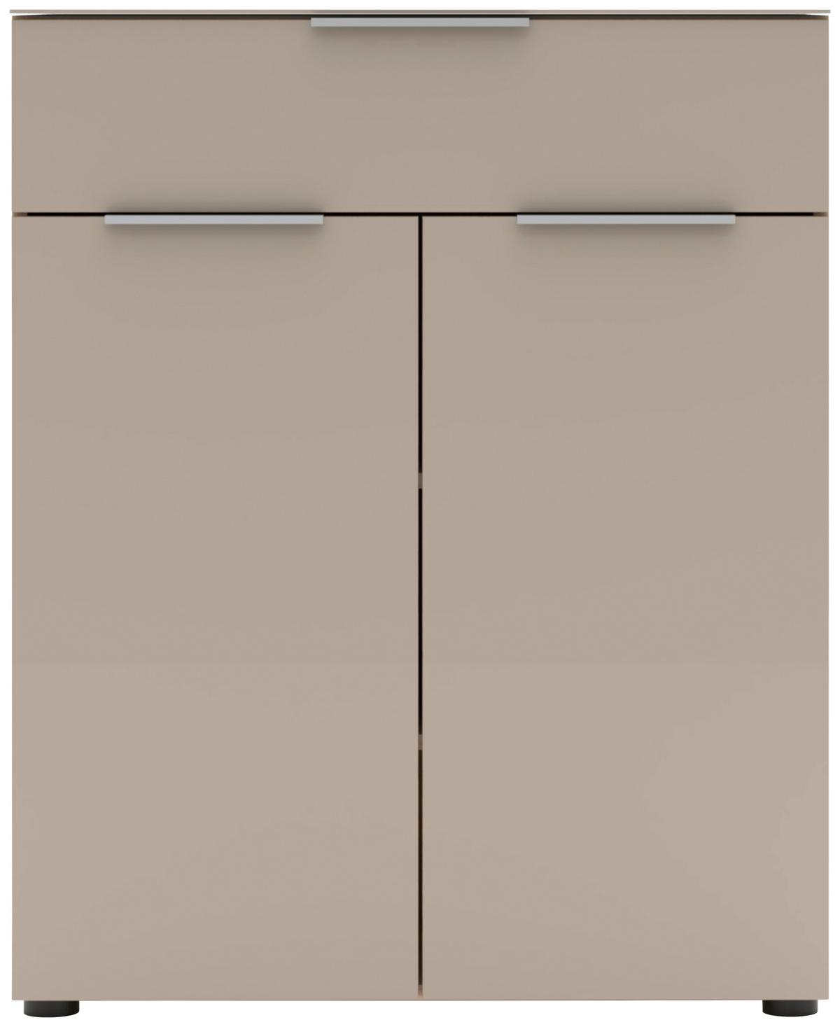 Schuhschrank Siena Eichefarben/Kaschmir - Kaschmir/Eichefarben, Modern, Glas/Holzwerkstoff (80/99/41cm) - Mömax