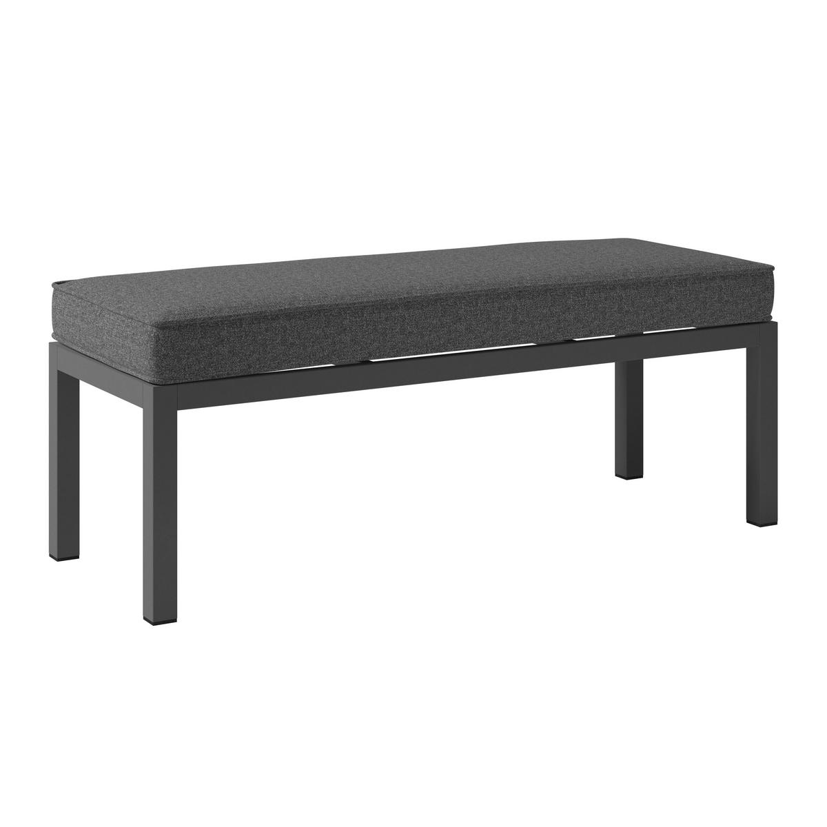 Lounge Garnitura Lecce, Rjava, Antracit, 4-Delno - črna/antracit, Moderno, kovina/steklo (194/255cm) - Beldano
