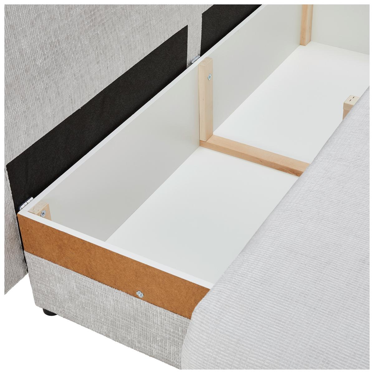 Trosjed Na Razvlačenje Virgo - svijetlo siva/crna, Konvencionalno, tekstil/drvo (212/97/105cm) - Modern Living