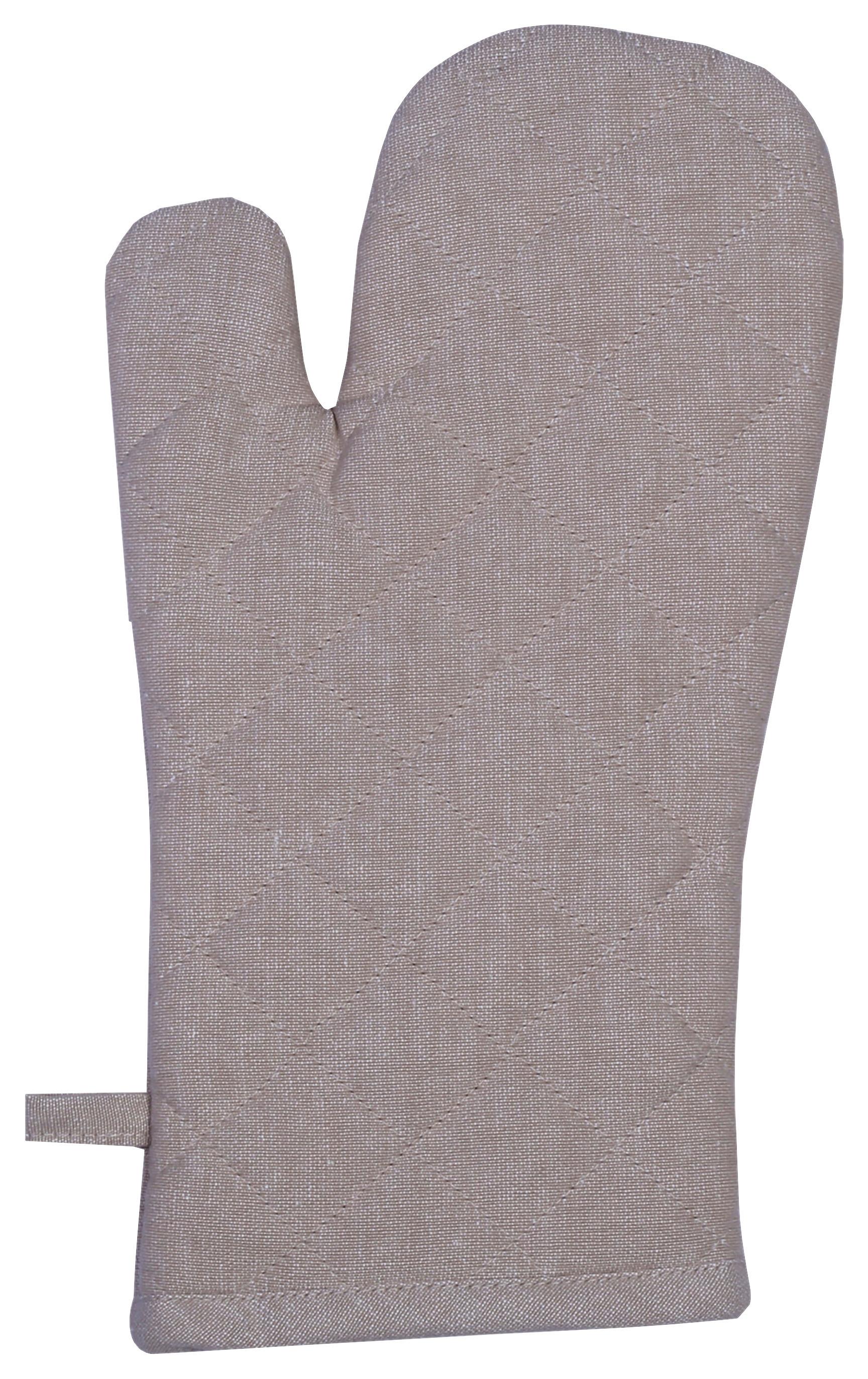 Ofenhandschuh Henry Beige - Beige, MODERN, Textil (18/32cm) - Modern Living
