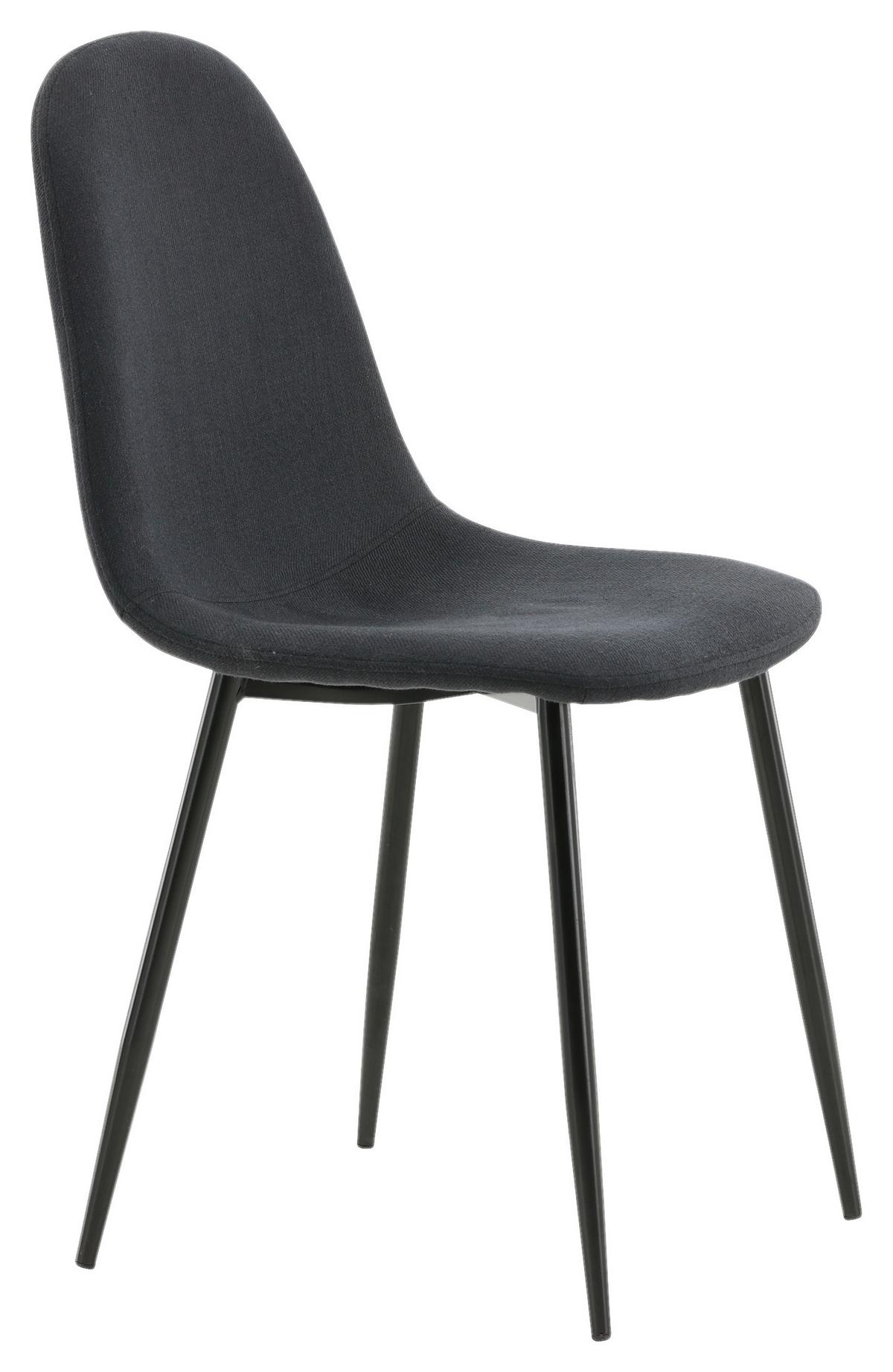 STUHL-SET POLAR - Schwarz, Design, Textil/Metall (44/87/53cm) - Livetastic