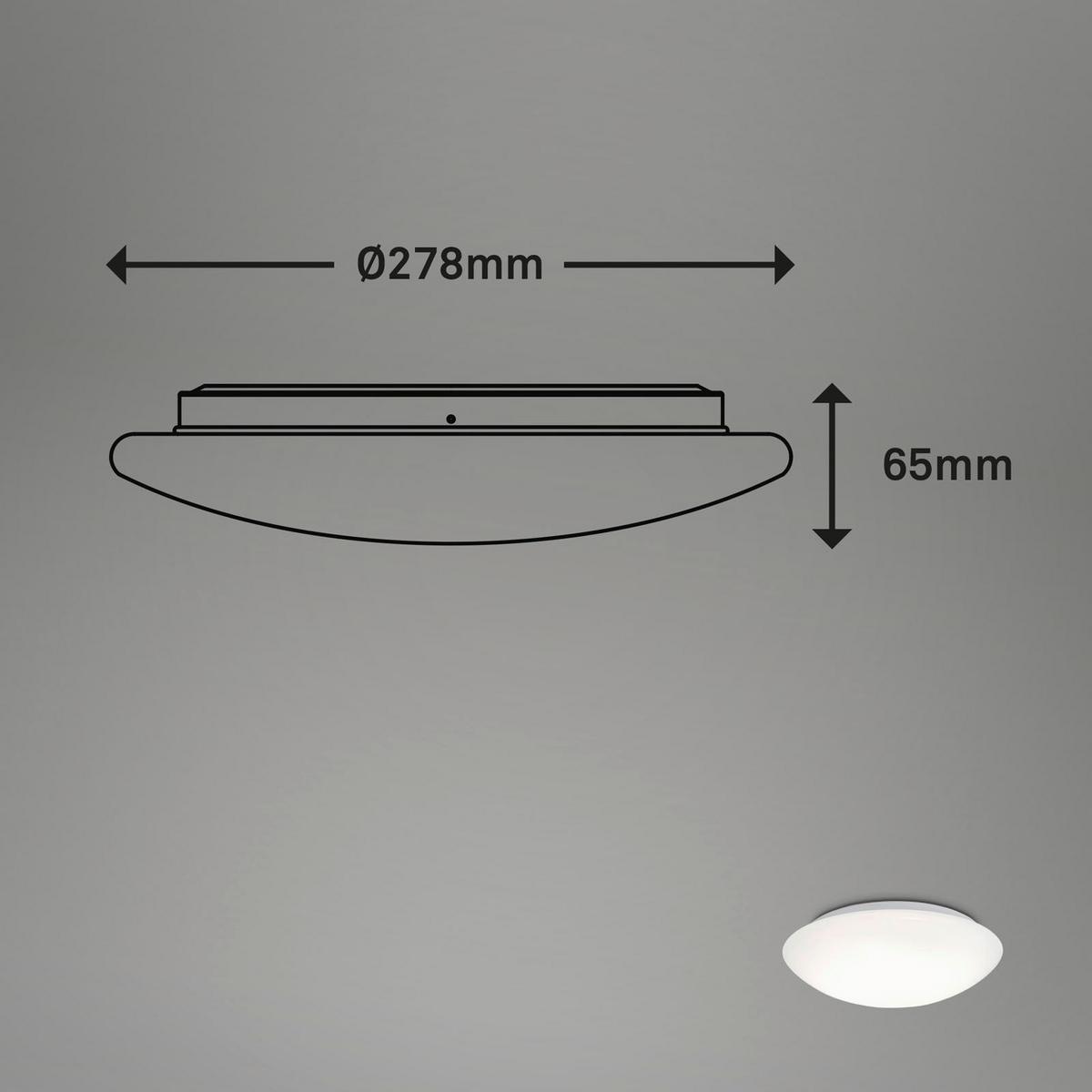LAMPA SUFITOWA LED 3362016 ELIPSO - biały, Konventionell, tworzywo sztuczne/metal (27,8/6,5cm)