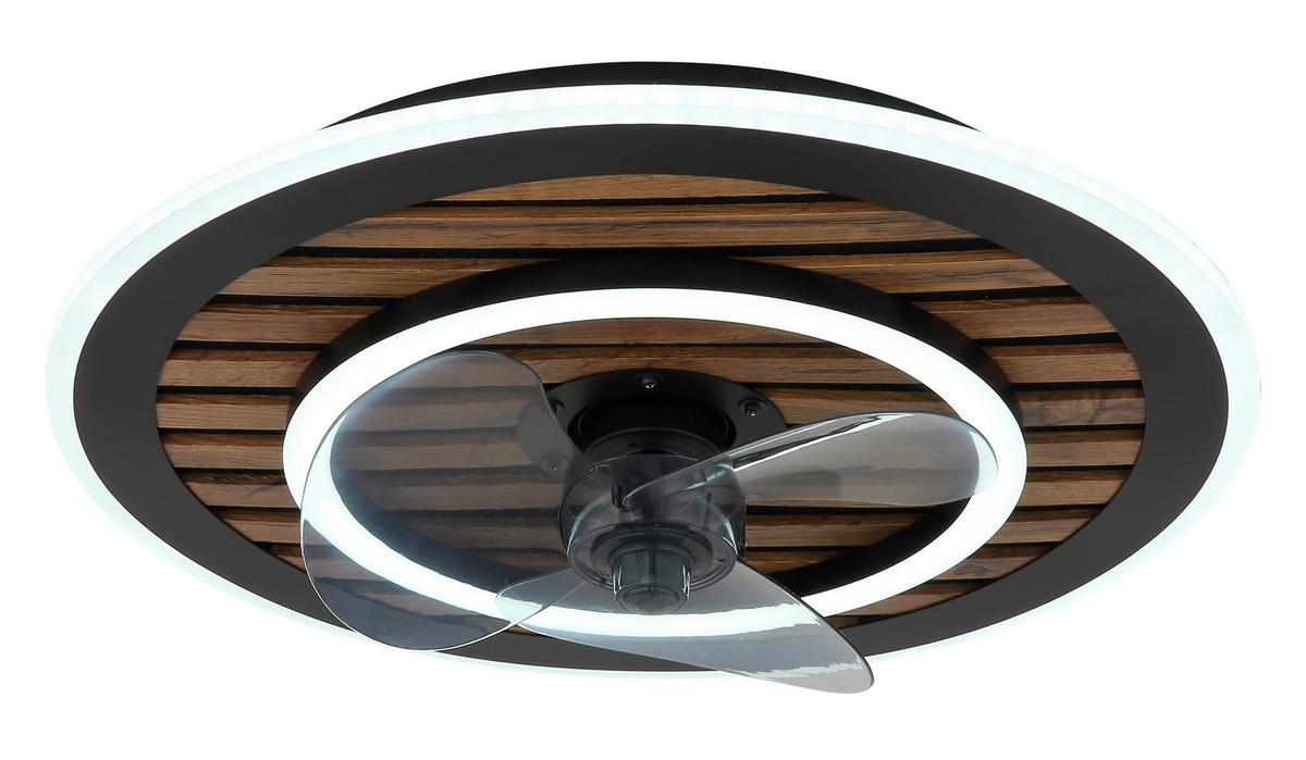 DECKENVENTILATOR 03668 TREVINO - Dunkelbraun/Opal, Konventionell, Kunststoff/Metall (49/13cm) - Globo