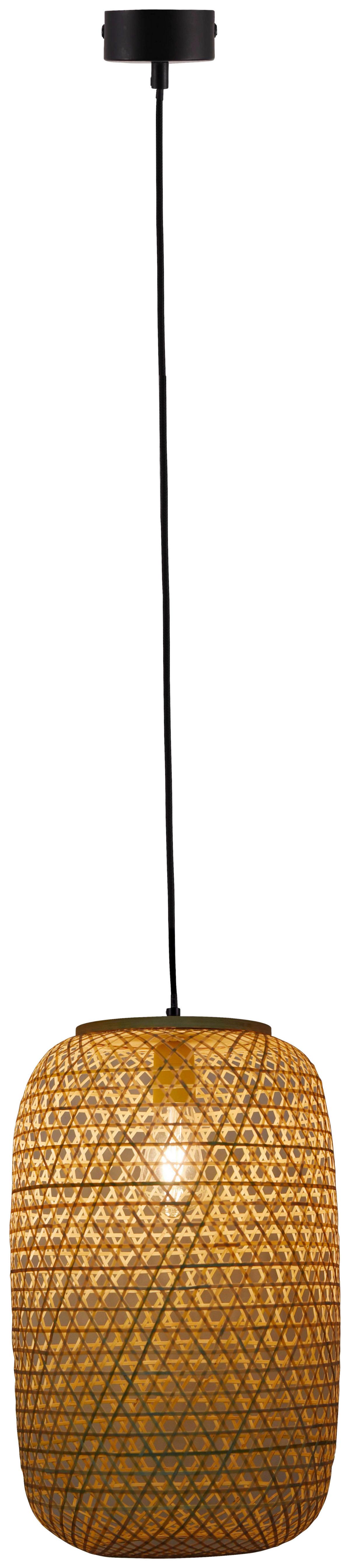 LAMPA WISZĄCA ILZ II - kolor naturalny, Design, tworzywo sztuczne/materiały naturalne (31/135cm) - Novel