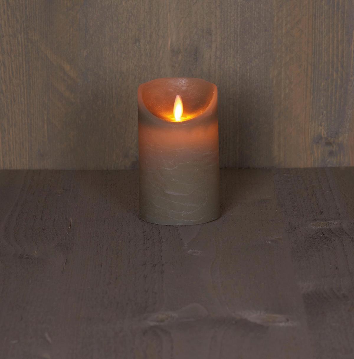 ŚWIECA LED 675833 - taupe, Basics, tworzywo sztuczne/materiały naturalne (7,5qm)