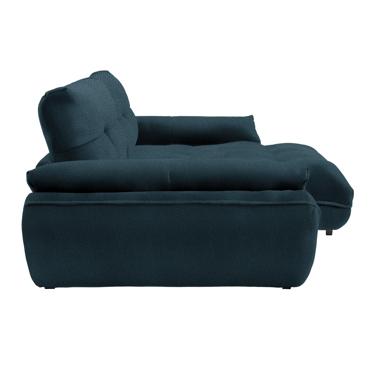 Wohnlandschaft Vivo Dunkelblau - Schwarz/Dunkelblau, MODERN, Kunststoff/Textil (317/63/179cm) - Premium Living