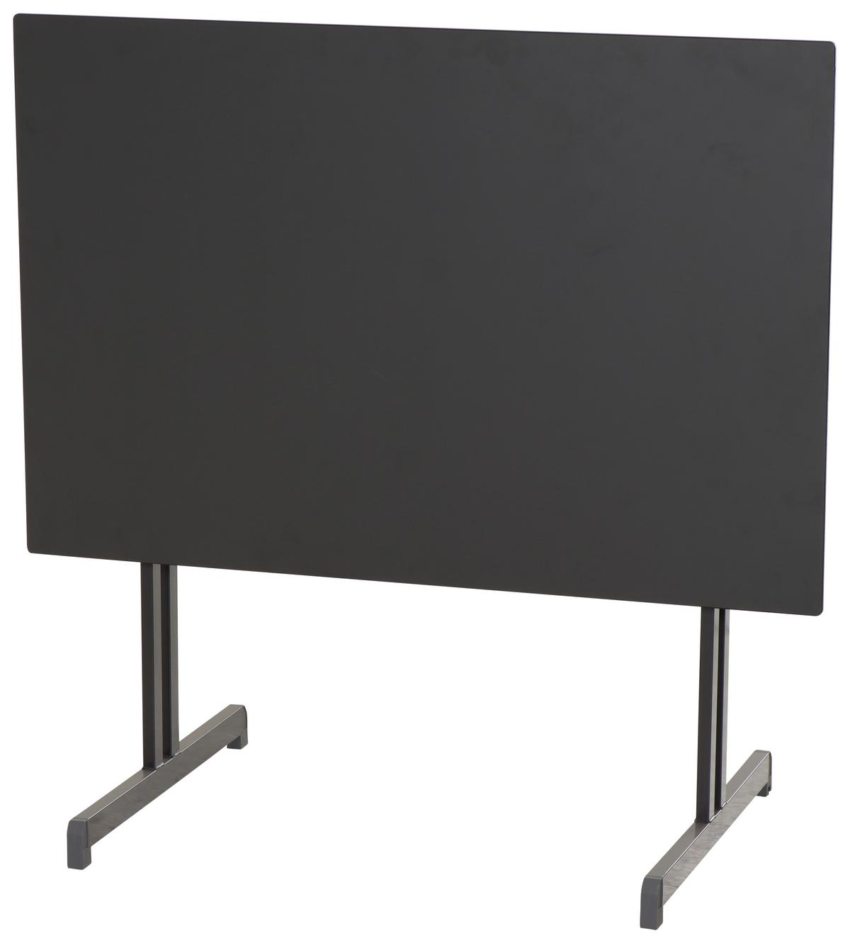 Gartentisch Anthrazit klappbar ca. 120x80x71cm - Anthrazit, MODERN, Holzwerkstoff/Metall (120/80/71cm) - Gardenson