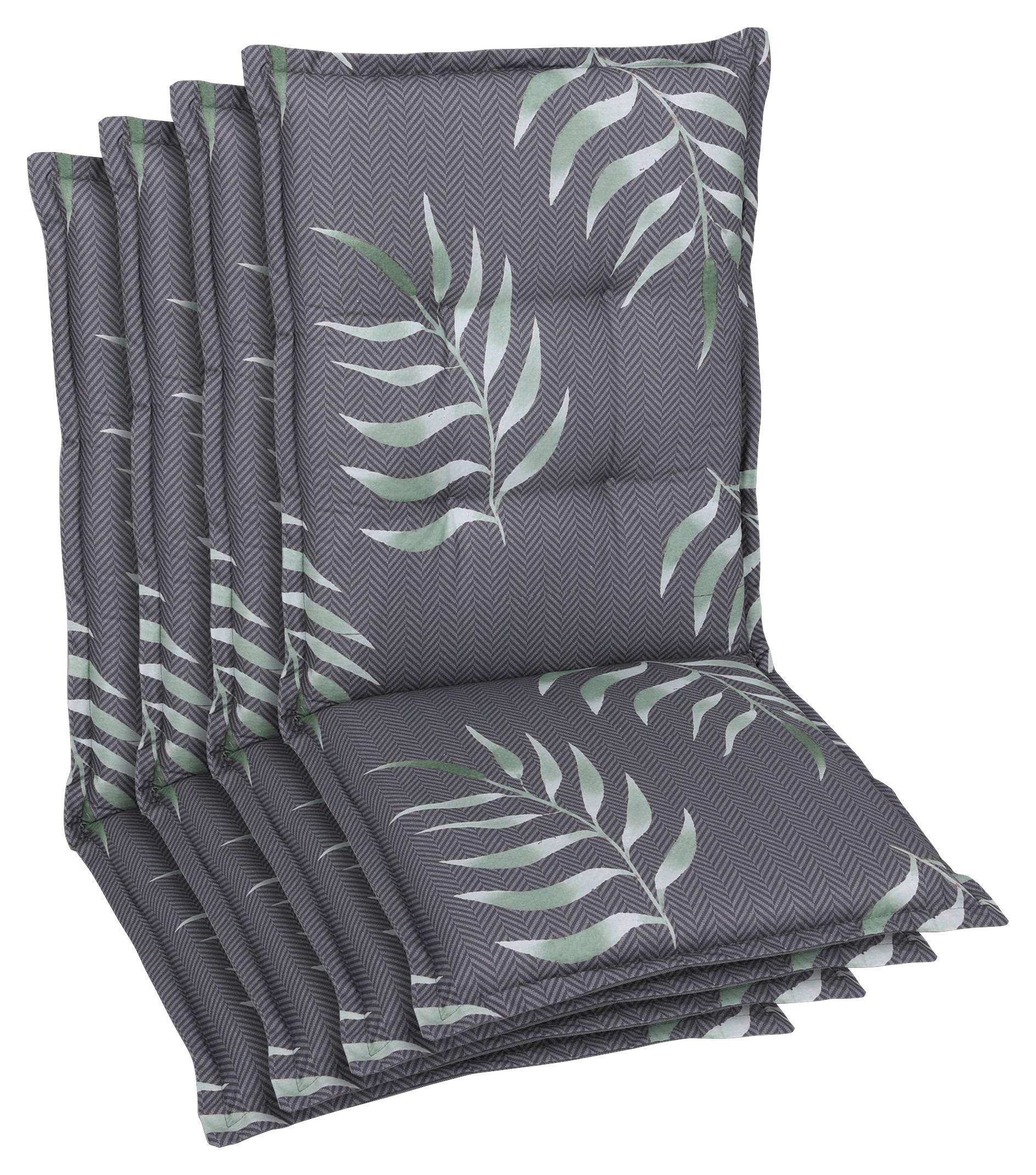 Sesselauflagenset Anthrazit, 4-teilig - Anthrazit, Design, Textil (50/7/108cm)