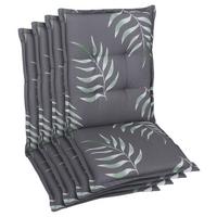 Sesselauflagenset Anthrazit, 4-teilig - Anthrazit, Design, Textil (50/7/108cm)