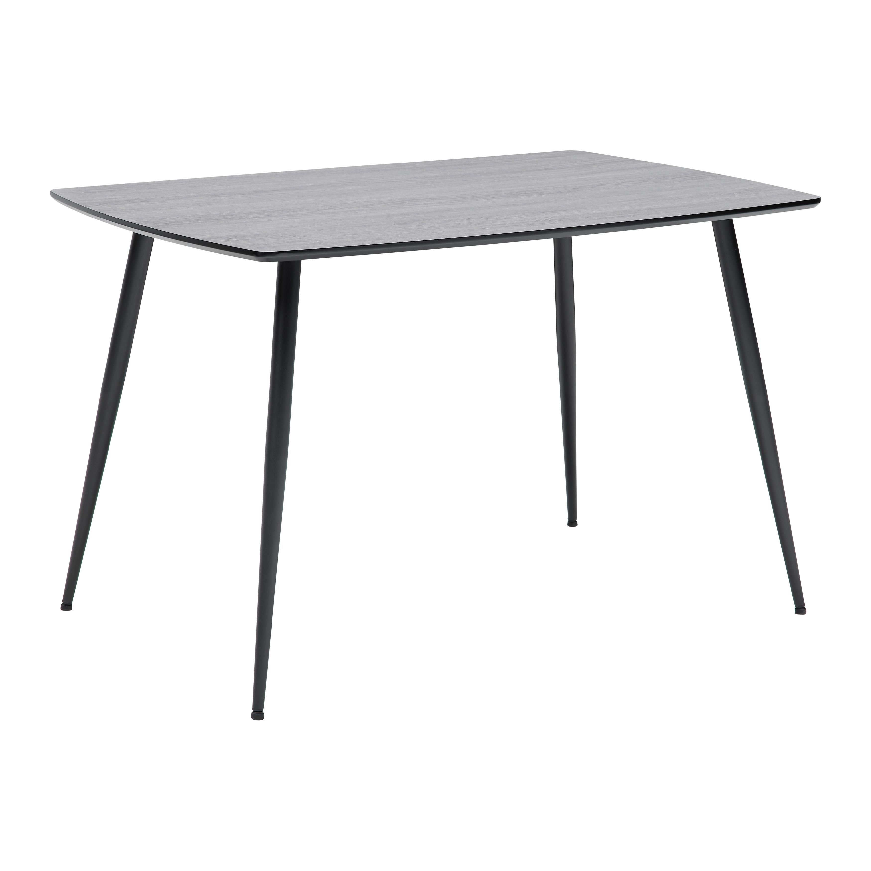 MATBORD ADAM - grå/svart, Basics, metall/trämaterial (120/75/80cm) - Mömax