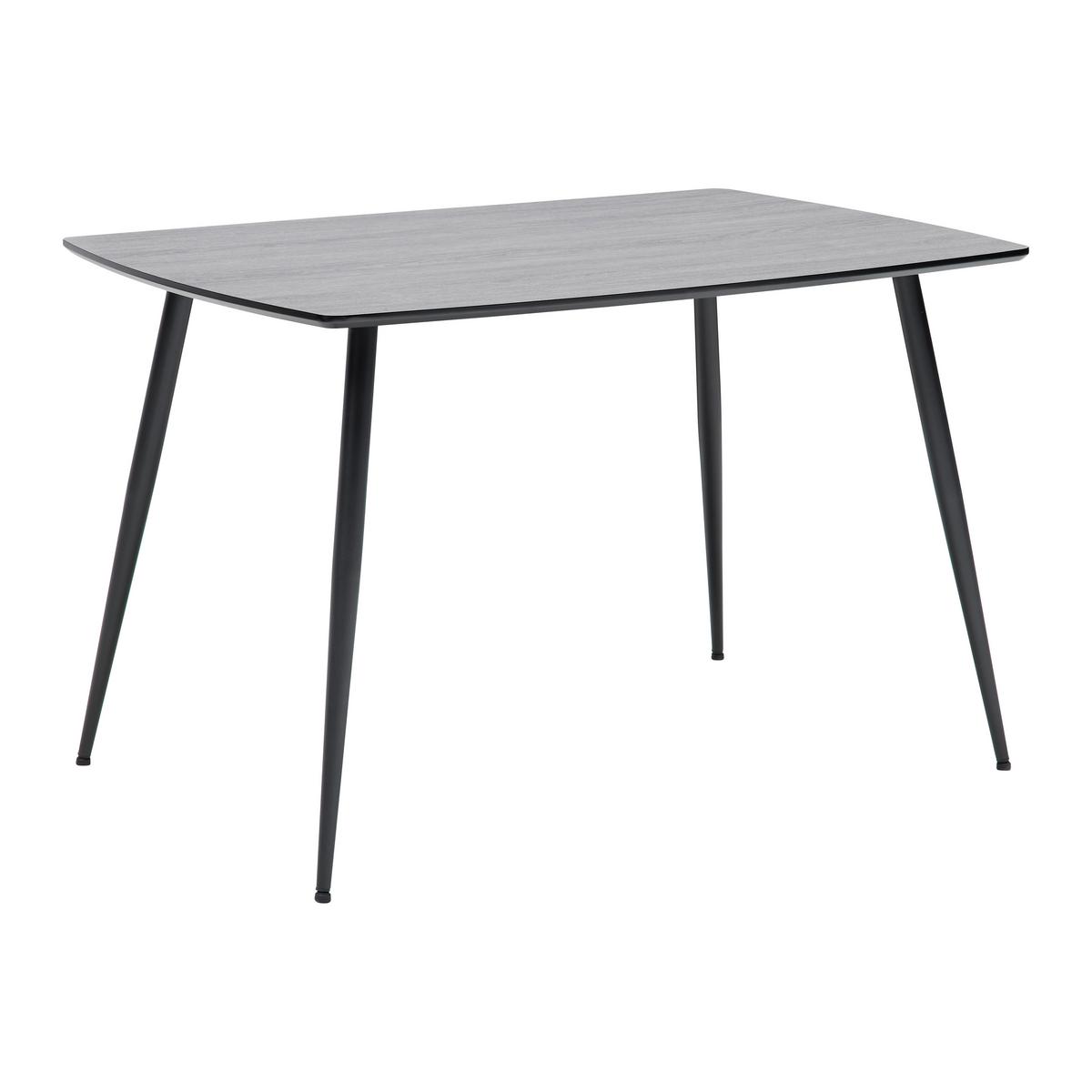 Esstisch Adam in Grau - Schwarz/Grau, Basics, Holzwerkstoff/Metall (120/80/75cm) - Mömax