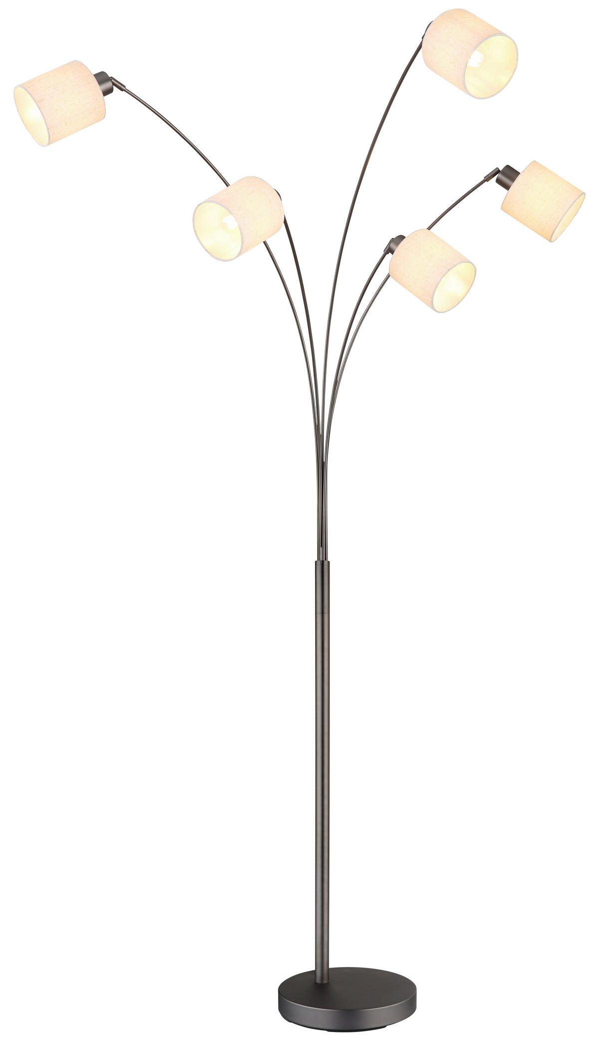 Svjetiljka Podna 43540508  Thea - crni krom/crna, Design, tekstil/metal (90/90/200cm) - Globo