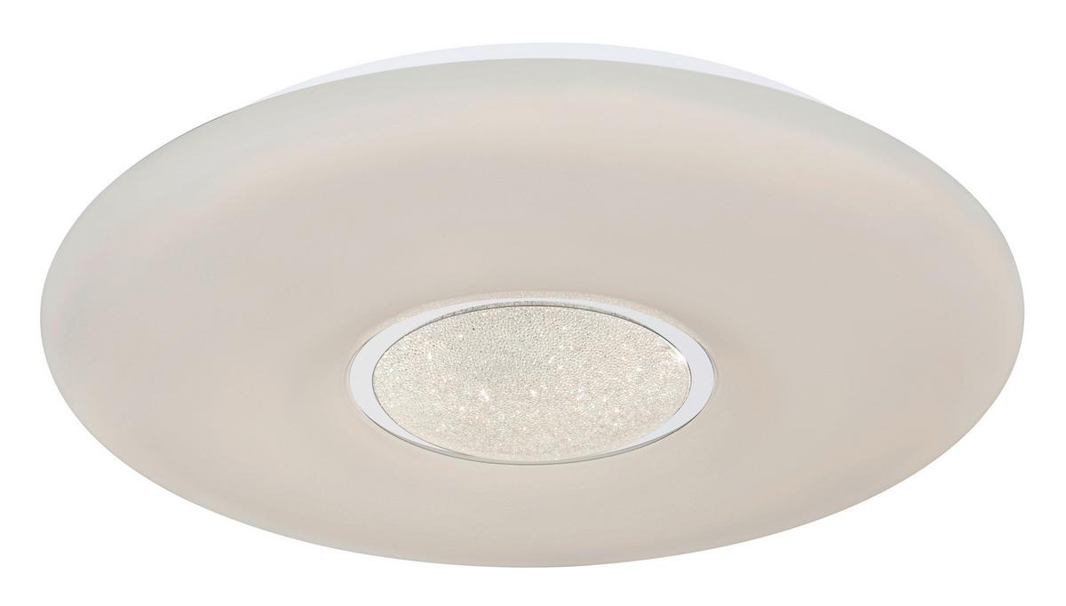 LED-Deckenleuchte Sully in Weiß/Opal max. 40 Watt - Klar/Opal, Design, Glas/Kunststoff (48,5/7,2cm) - Globo