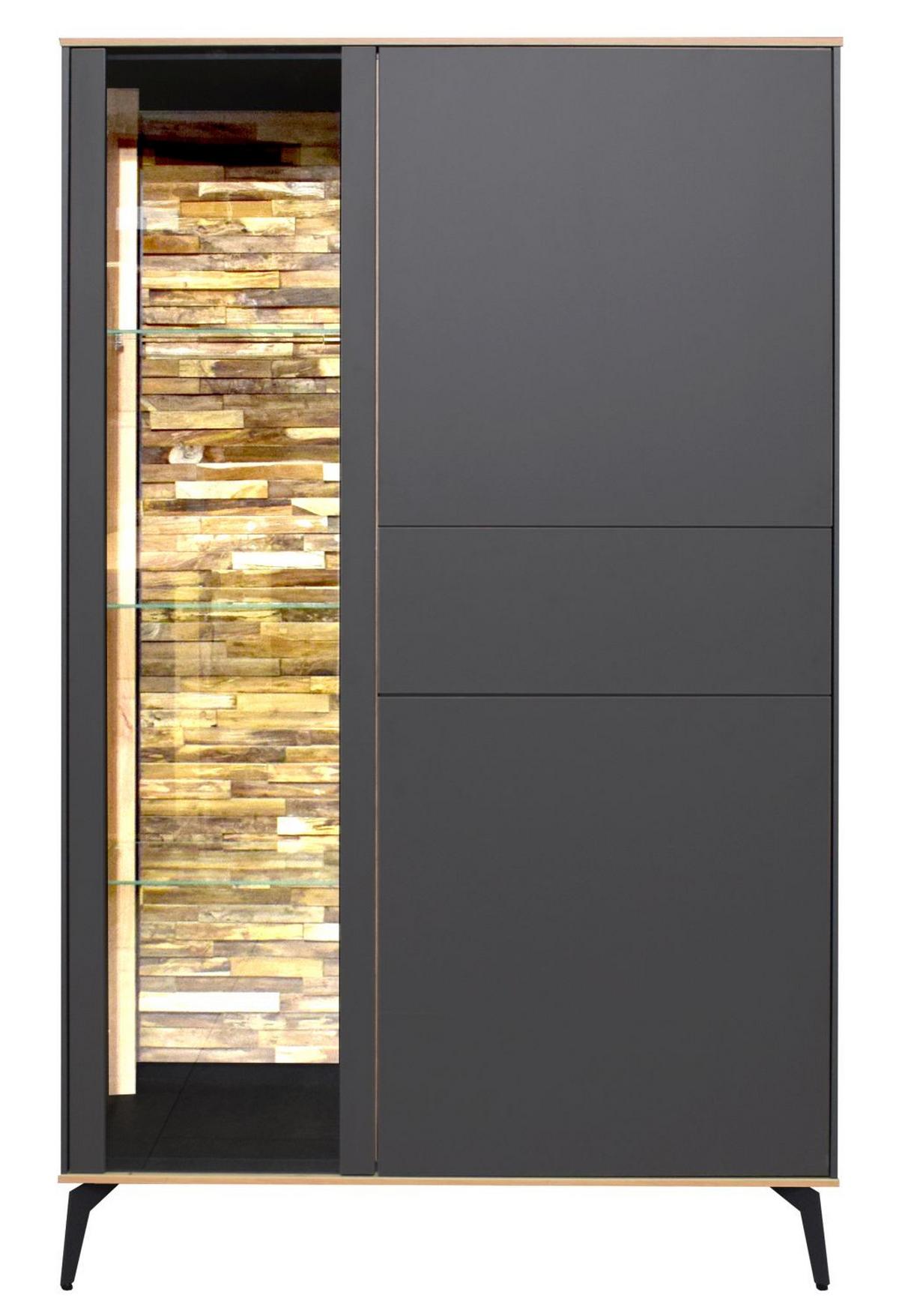 Comodă înaltă COMO - stejar Artisan/antracit, Modern, material pe bază de lemn (101/147/42cm) - Premium Living