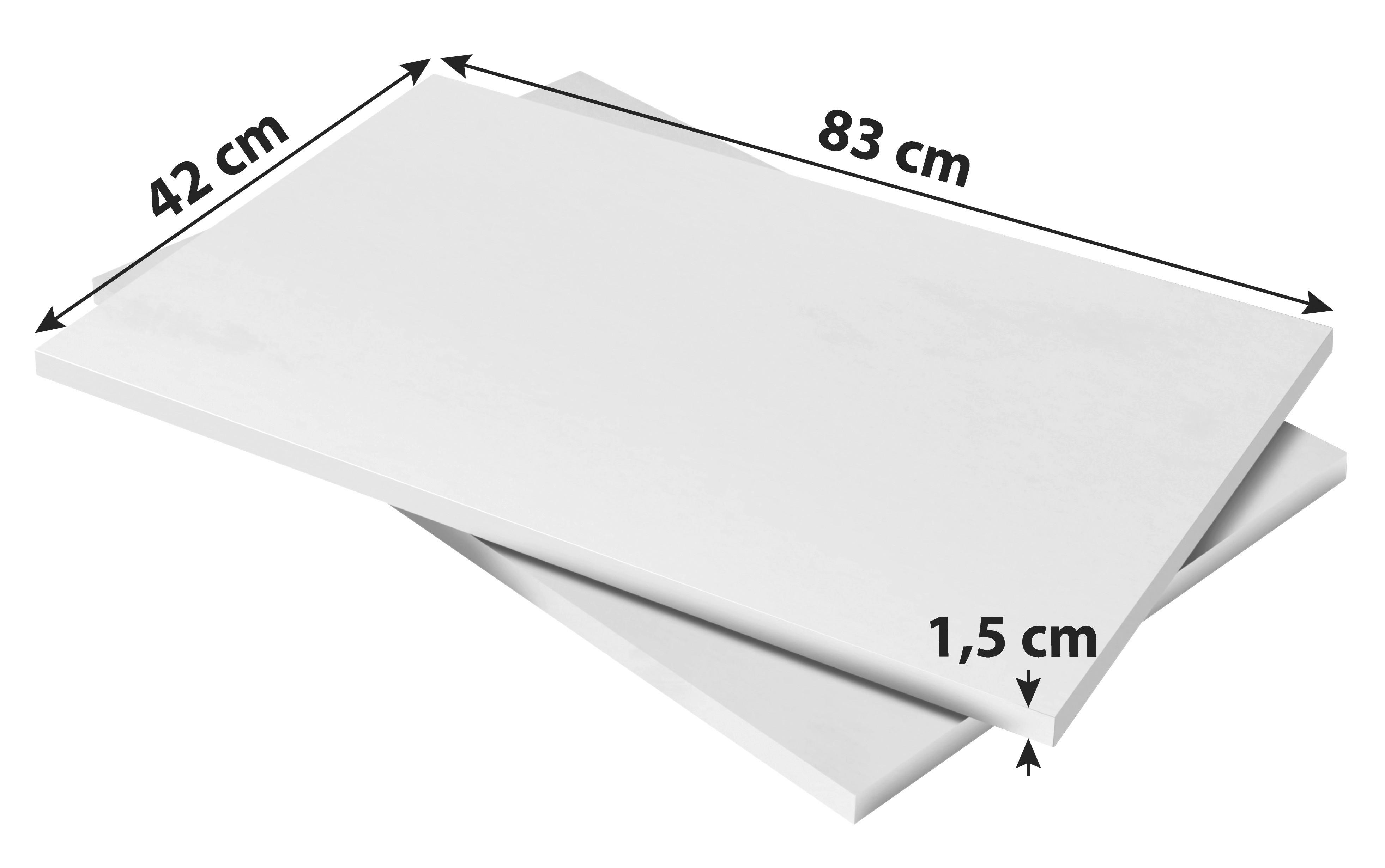 ZESTAW PÓŁEK WKŁADANYCH PULS - biały, materiał drewnopochodny (82,6/1,5/40cm) - Carryhome