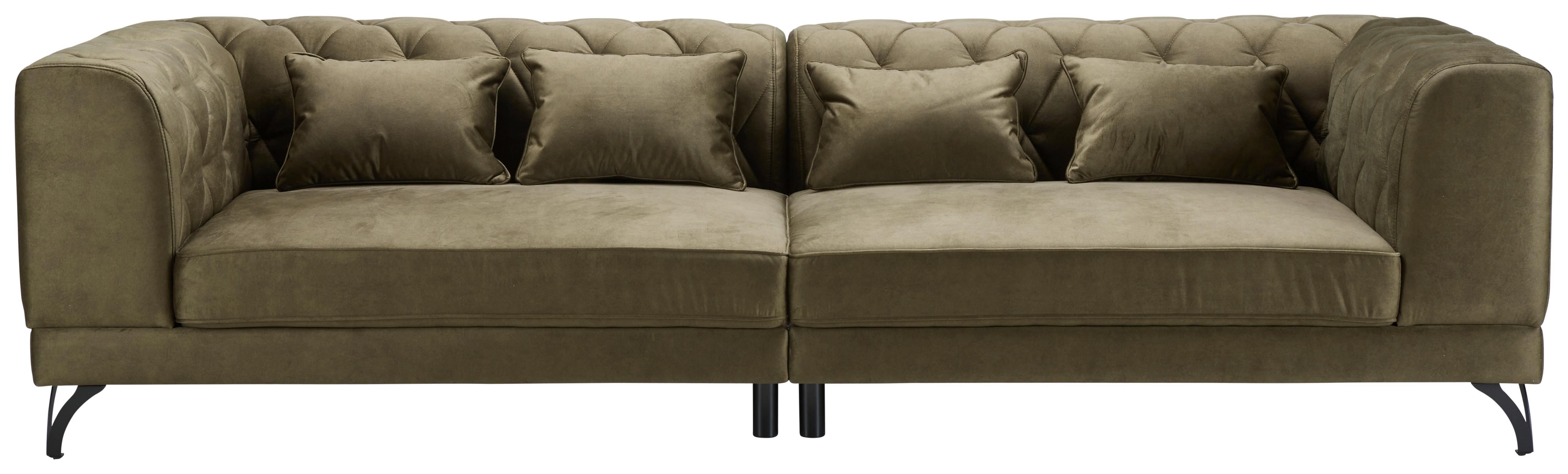 Canapea TOTTI - măsliniu, Modern, textil (277/74/100cm) - Premium Living