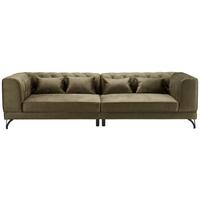 Mega Sofa Totti - maslinasto zelena/crna, Moderno, tekstil/metal (277/74/100cm) - Modern Living