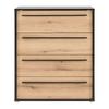 BYRÅ ADRIANO-M2 -EXKLUSIV- - svart/ekfärgad, Modern, trämaterial/plast (80/94,8/41,2cm) - Mömax