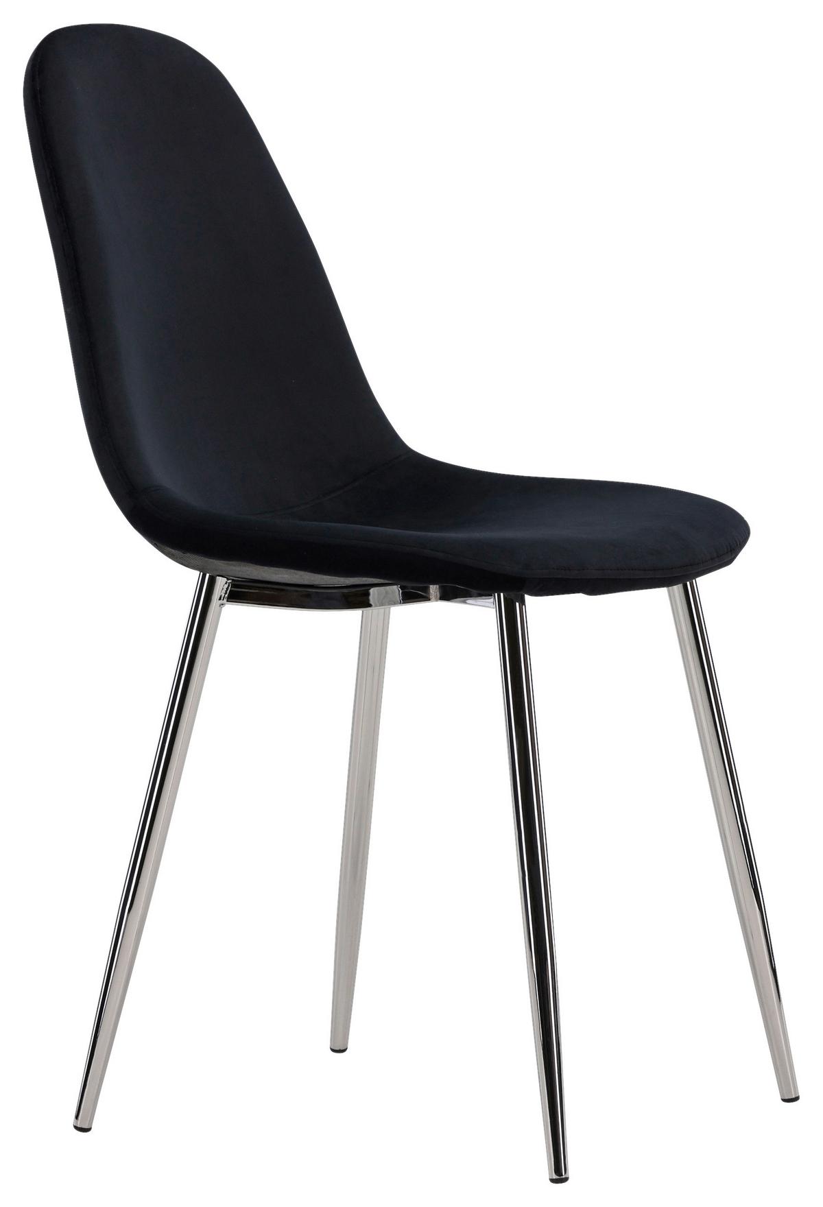 STUHL-SET POLAR - Schwarz, Design, Textil/Metall (45/90/52cm) - Livetastic