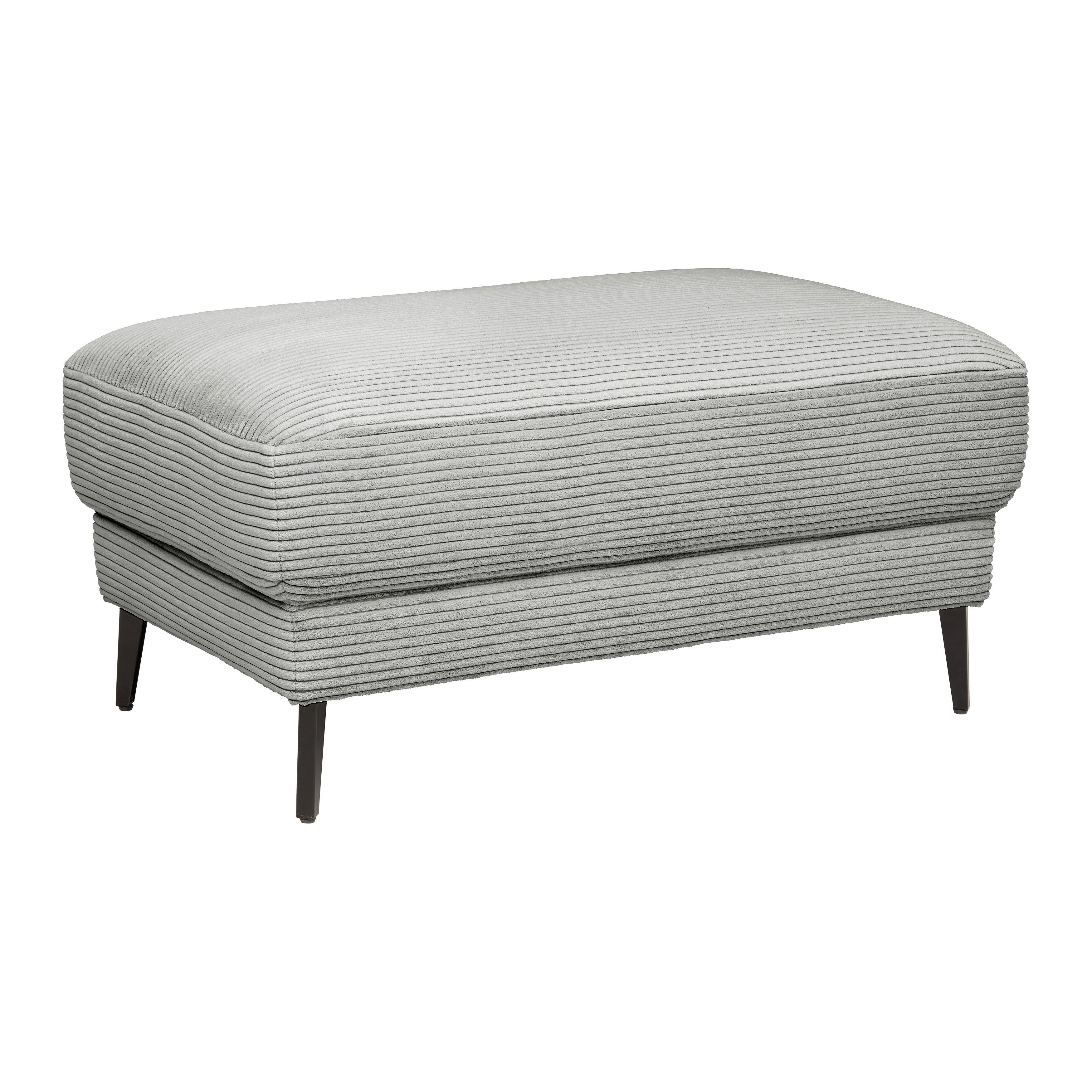 Hocker Cora in Grau - Grau, MODERN, Textil/Metall (92/46/60cm) - Mömax