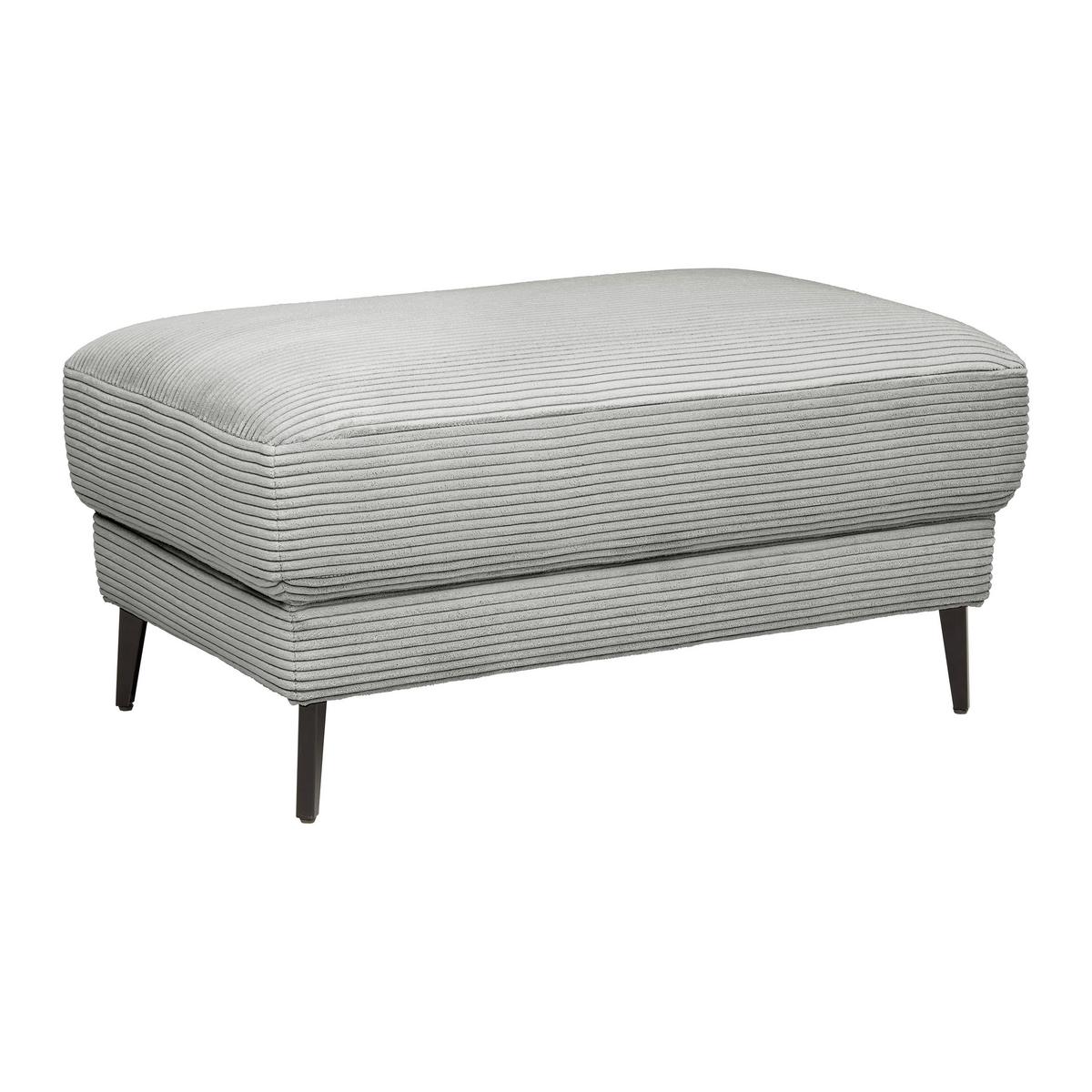 Hocker Cora in Grau - Grau, MODERN, Textil/Metall (92/46/60cm) - Mömax