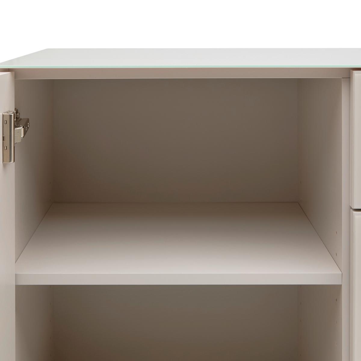 Lowboard Siena Kaschmir - Chromfarben/Kaschmir, Modern, Glas/Holzwerkstoff (180/55/40cm) - Mömax