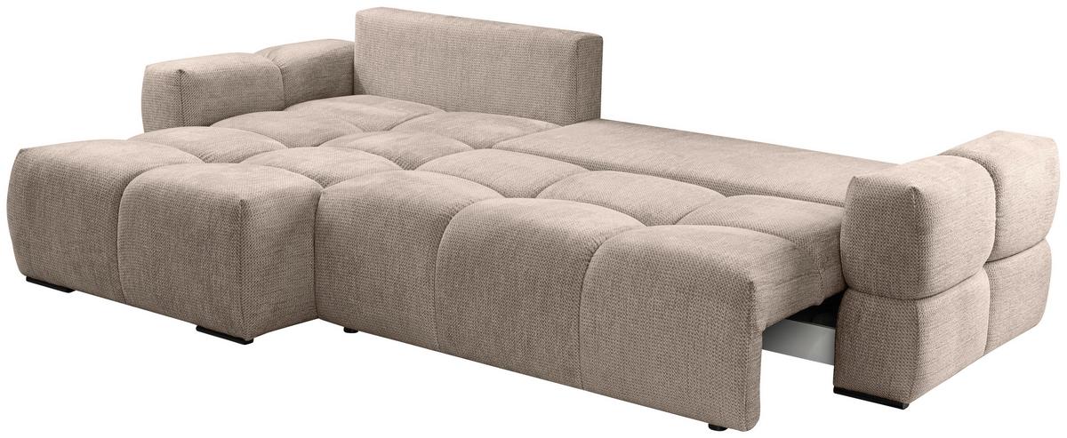 Kutna Garnitura Genova - crna/taupe, Basics, tekstil/metal (299/74-90/173cm) - Modern Living