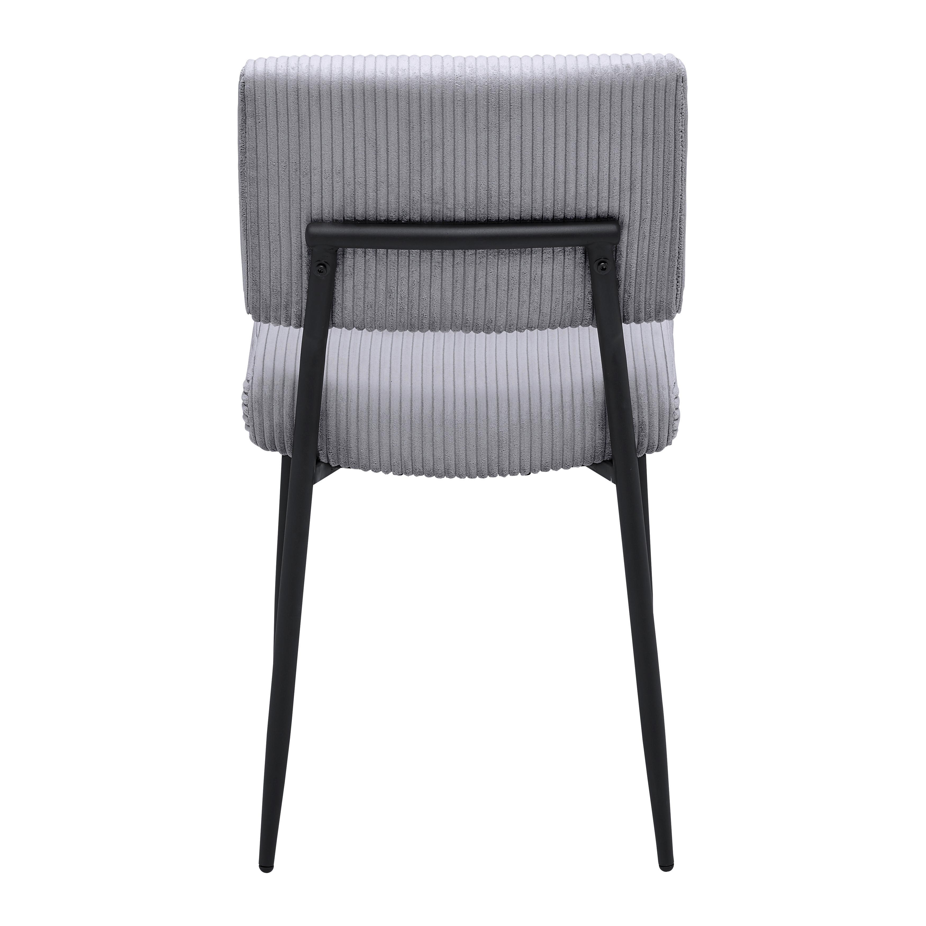 STOL ELIA - grå/svart, Modern, metall/trä (56/85/47cm) - Bessagi Home