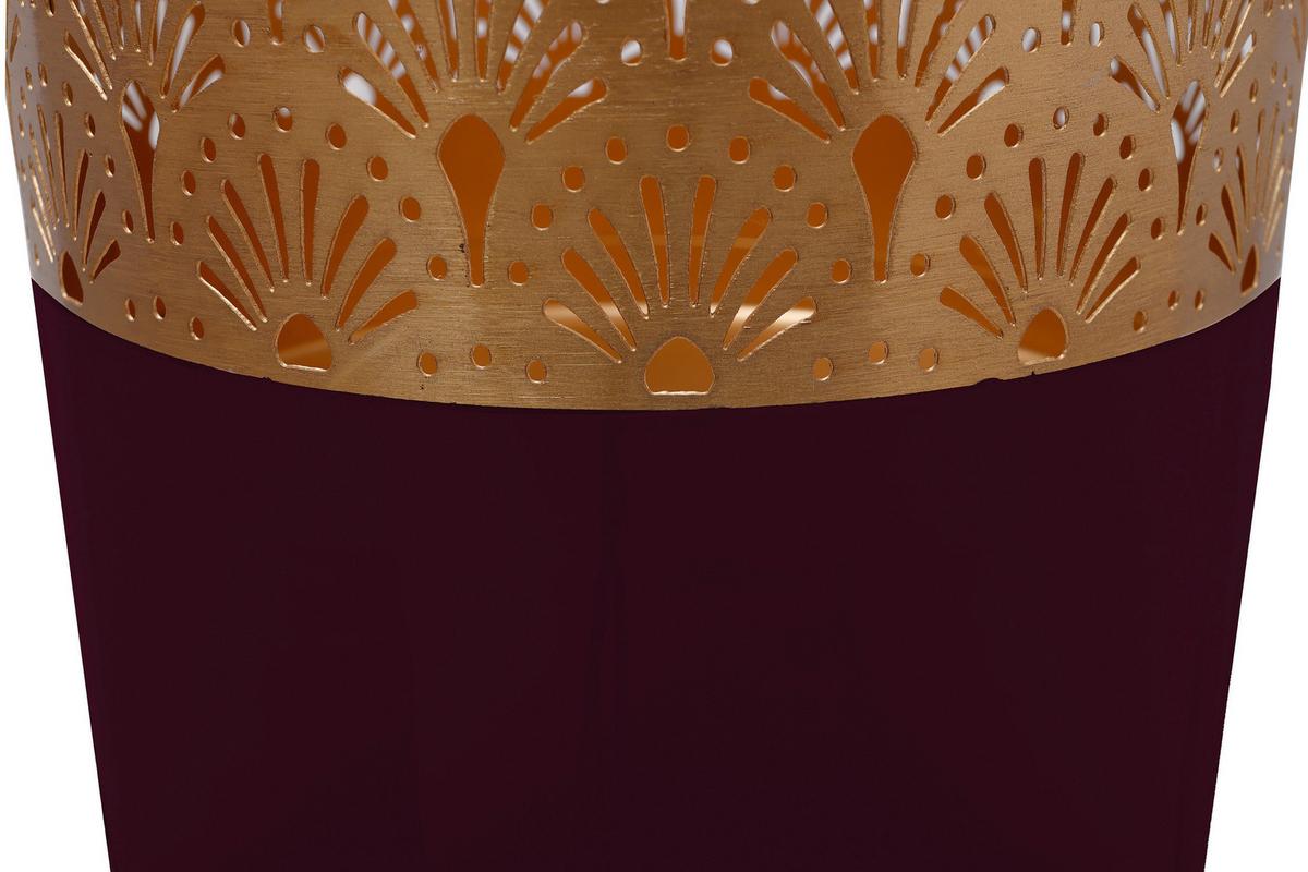 BODENVASE ART DECO 1145 - Beere/Goldfarben, Trend, Metall (25/121cm) - Kayoom