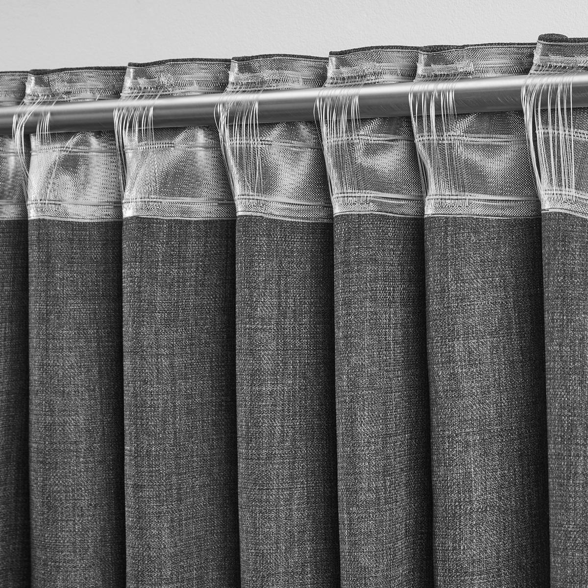 Fertigvorhang Leo in Grau ca. 135x255cm - Grau, Textil (135/255cm) - Premium Living