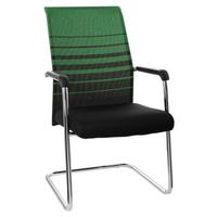 Konferenčni Stol Falcone V, Črna, Zelena - barve kroma/črna, Moderno, kovina/tekstil (57/104/55cm) - MID.YOU