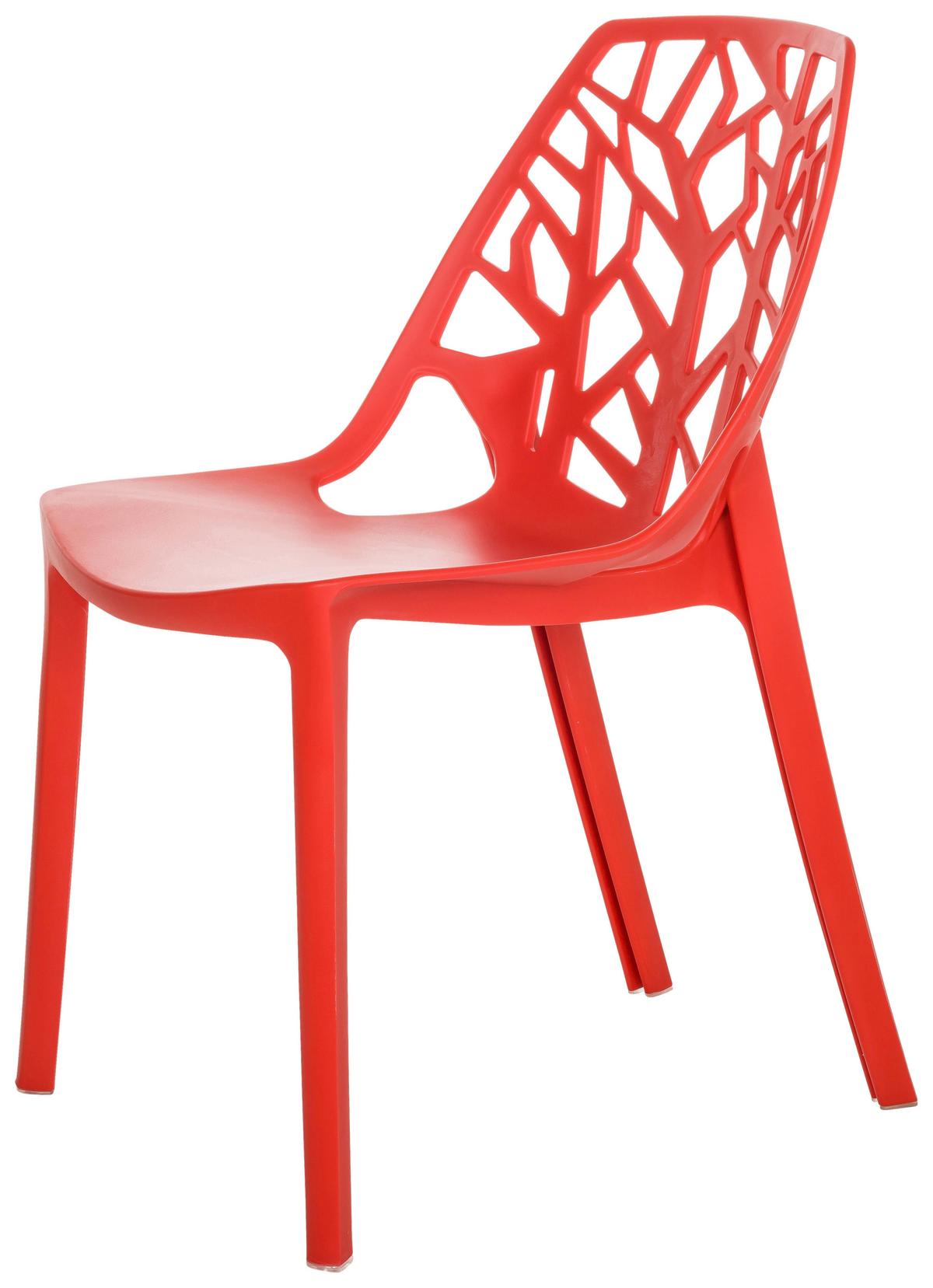 Stol Artifo Tri, Rdeča - rdeča, Basics, umetna masa (47/80/56cm) - MID.YOU